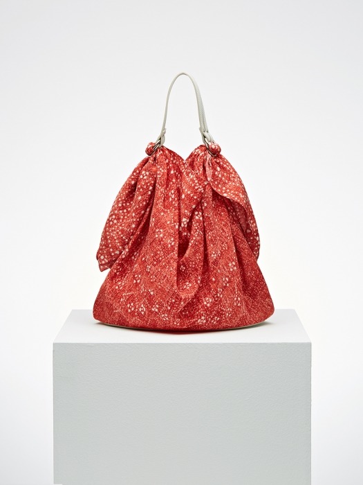 Red Dot Printed Silk Elizabeth Bag