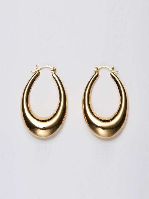 big oval hoop earring