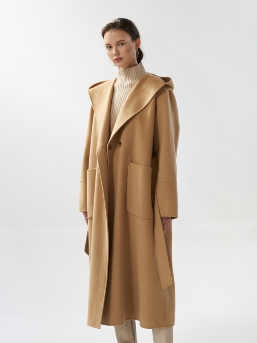 NTW CASHMERE HOODED COAT [HAND MADE] 2COLOR