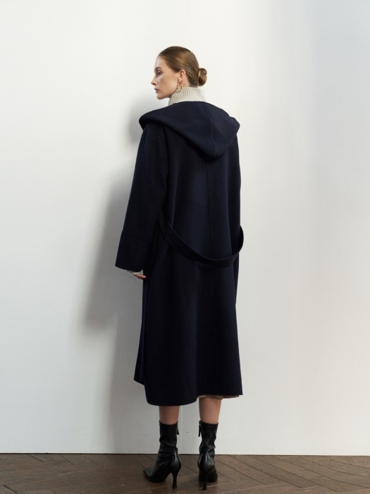 NTW CASHMERE HOODED COAT [HAND MADE] 2COLOR