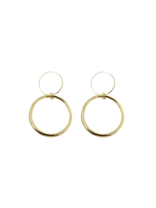 Bold Two Circle Earrings