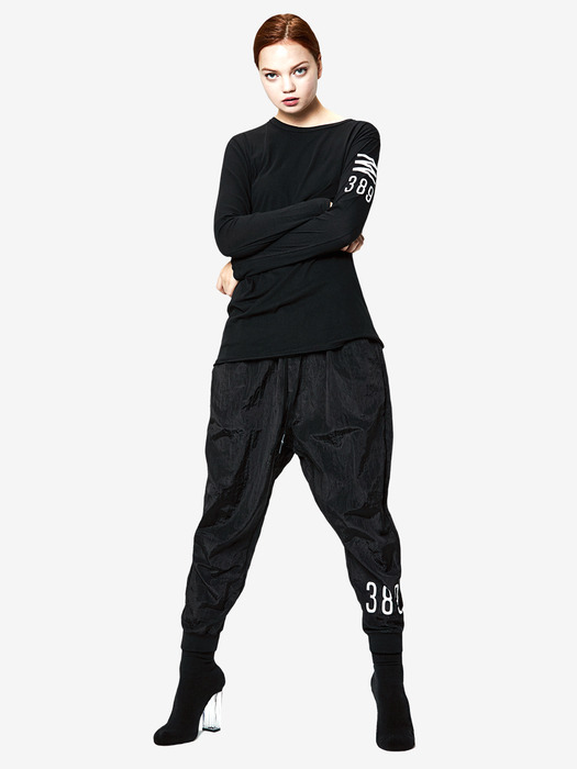 389 SN / UNISEX LONG T-SHIRTS / BLACK