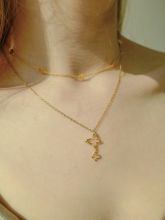 mini fleur wing necklace (frame)