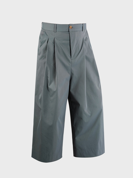 Wide-leg cropped pants skyblue