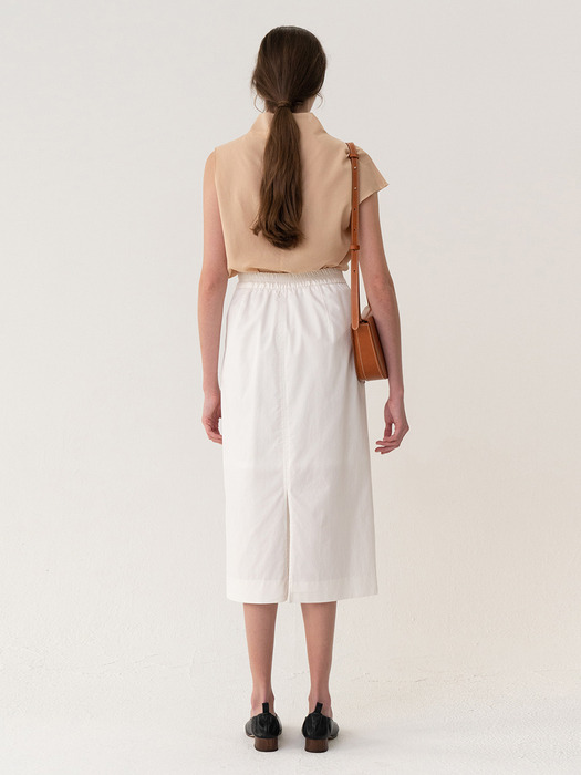 [ESSENTIAL] Original H-line Skirt White