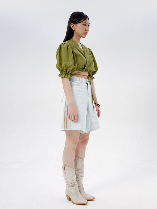 IRENE BOLERO BLOUSE/ OLIVE