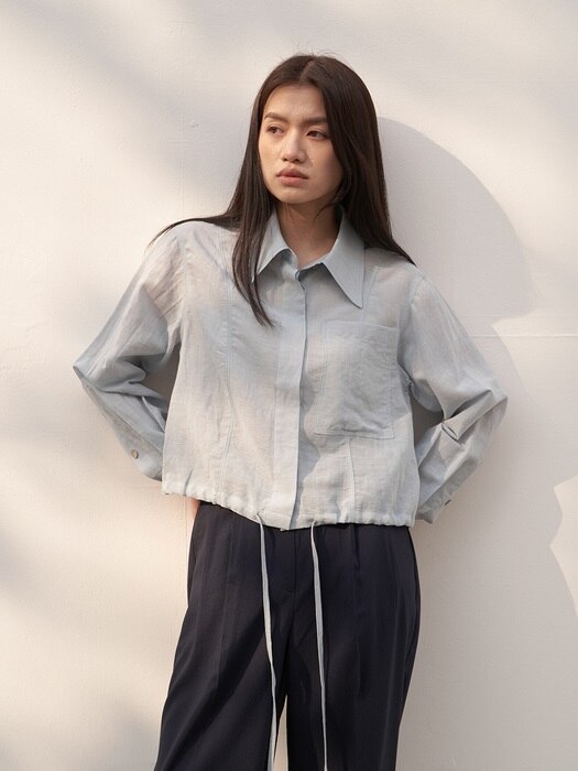 ATHE LINEN SHIRT [POWDER BLUE]