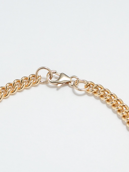 Link Chain Bracelet 4mm (14K 골드필드)