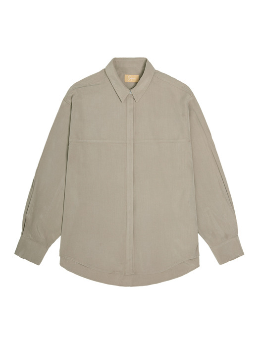 SI TP 5016 Overfit Modal Shirts_Smoked Beige
