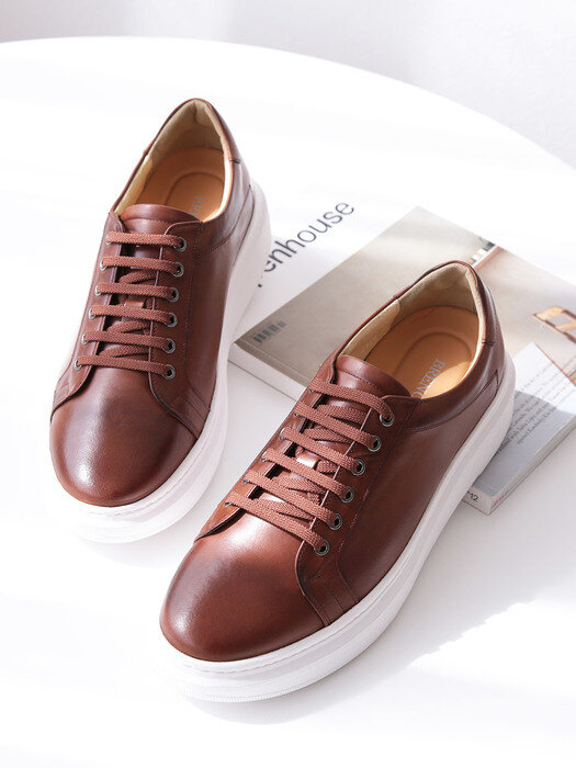 Real 7cm Over Brown Sneakers#0206BR