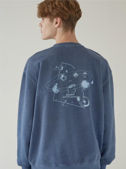 Nebula Pigment Sweatshirt NAVY
