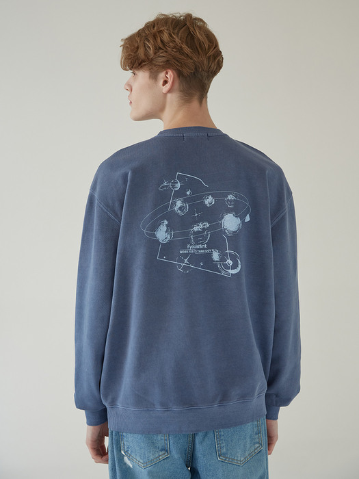Nebula Pigment Sweatshirt NAVY