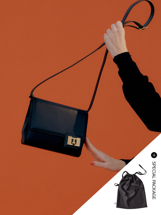 [FRONTROW X EENK] Classic Small Leather Bag_BLACK