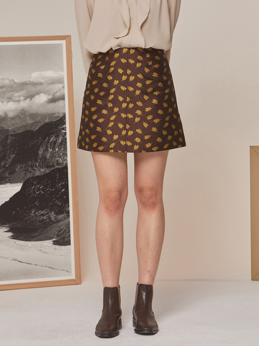 [리퍼브] TULIP MINI SKIRT BROWN