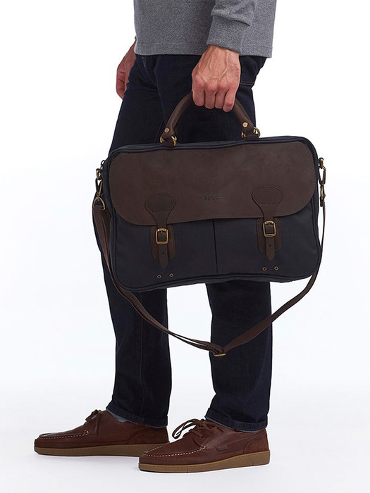 [UBA0004NY91] Barbour Wax Leather Briefcase