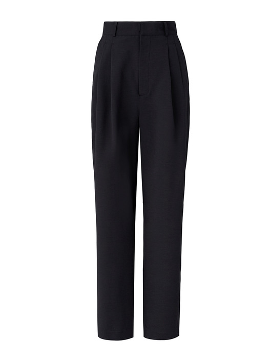 Highwaist tuck pants - Black