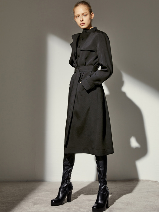 TRENCH DRESS_BLACK