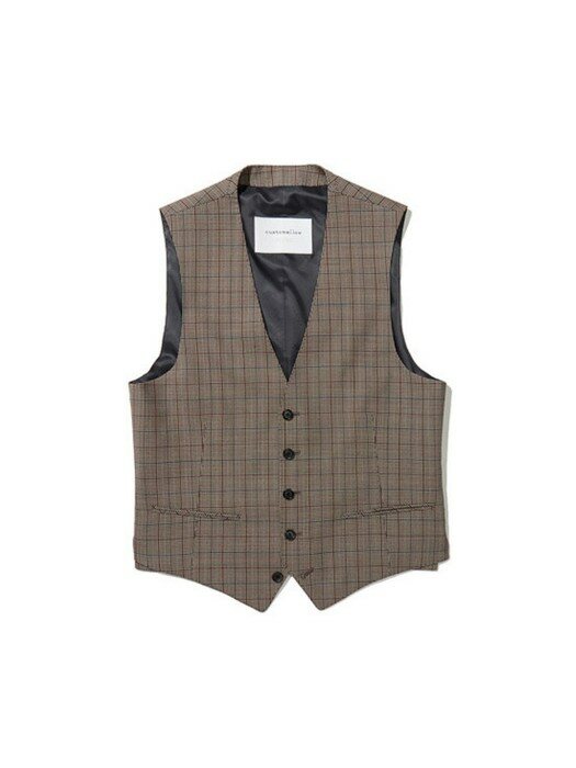 formal glen check vest_CWFDM20337BEX