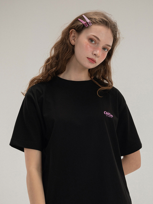 essential logo tee (black)