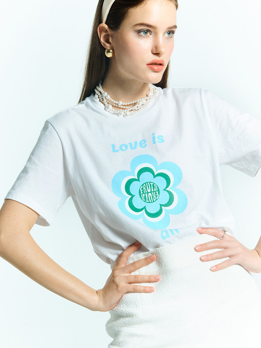 [COTTON USA] [X FRUTA] Flower Graphic T-shirt