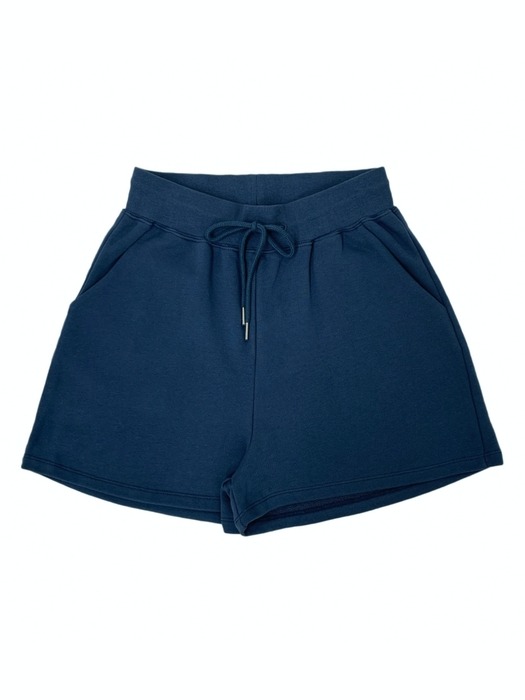 Daily cotton sweat shorts (denim blue)