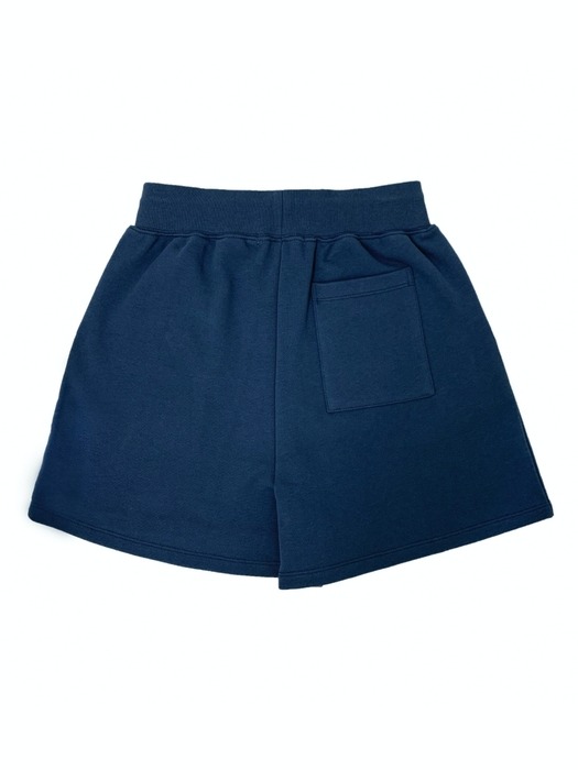 Daily cotton sweat shorts (denim blue)