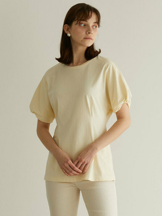 Momo Puff Short-Sleeves T-Shirt_Cream