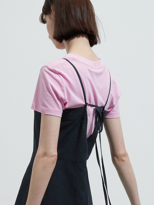 Plain round-neck tee - Pink