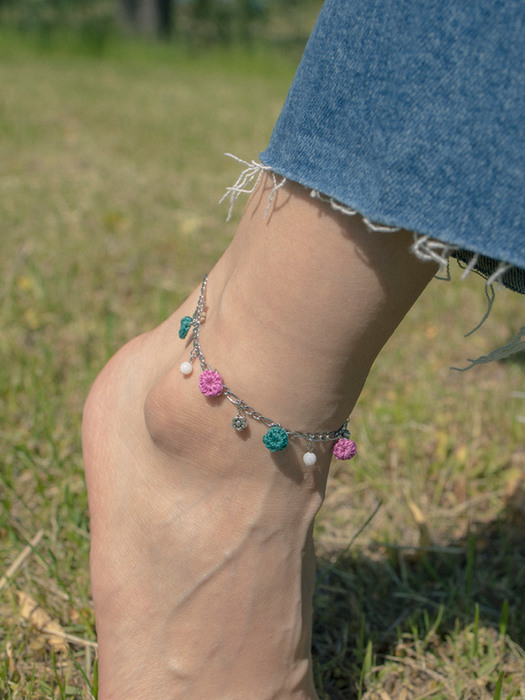 Blue pond bracelet & anklet (surgical steel)