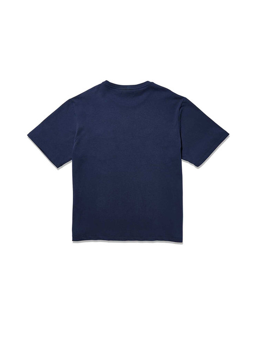 시그니쳐 와펜 반팔 티셔츠 (네이비)