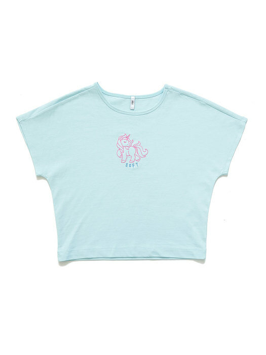 Unicon Crop T Shirts_Baby Blue