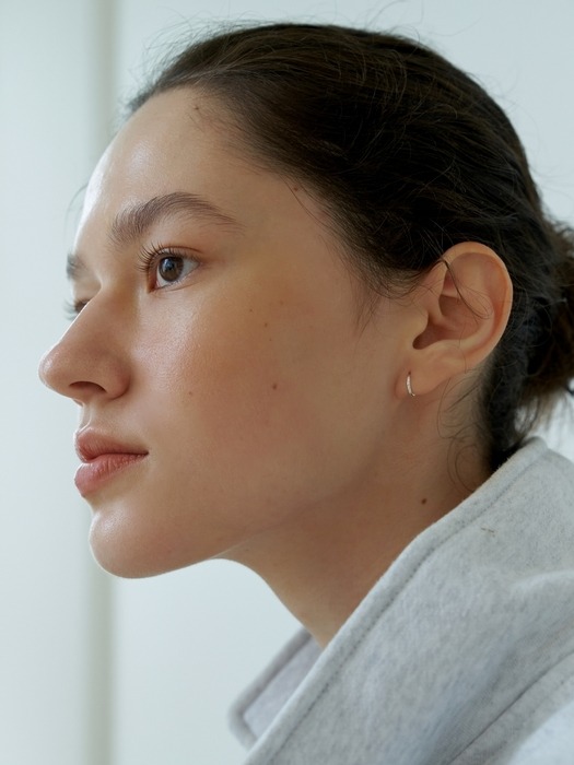 [Silver] Tiny Ring Earrings