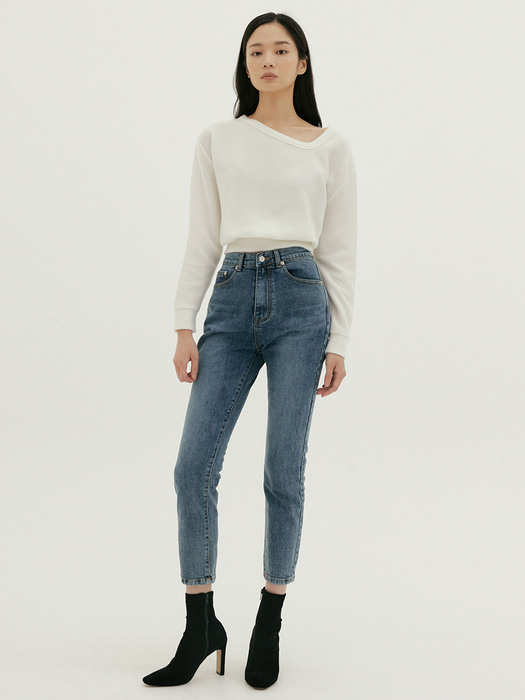 NOI DENIM SKINNY PANTS BLUE