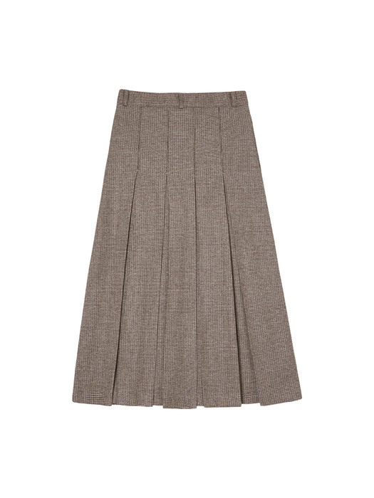 SI ST 9006 Wool Blend Pleats Skirt_CK Wine