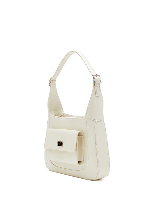 [단독]Bolsa Hobo Bag Off White Crinkle