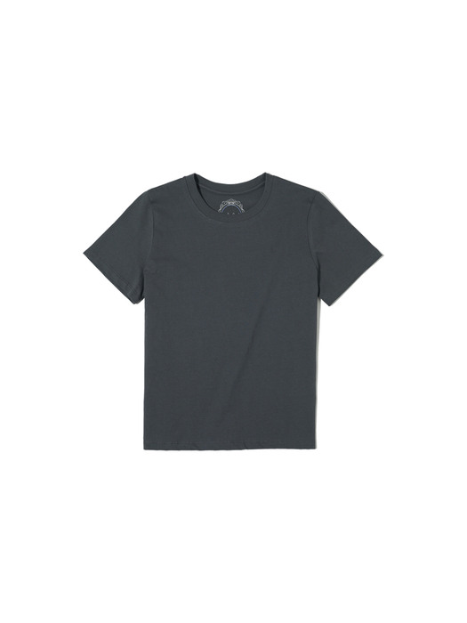 A3403 Signature silket T-shirt_Dark gray