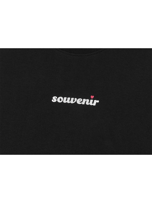 Souvenir Mid Logo T-shirts_Women_Black_TS098W
