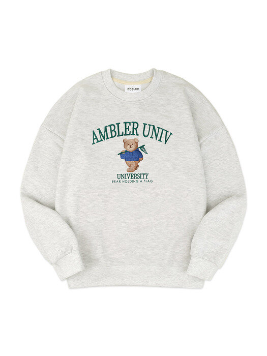 AMBLER UNIVERSITY Over fit Sweatshirt AMM909(oatmeal)