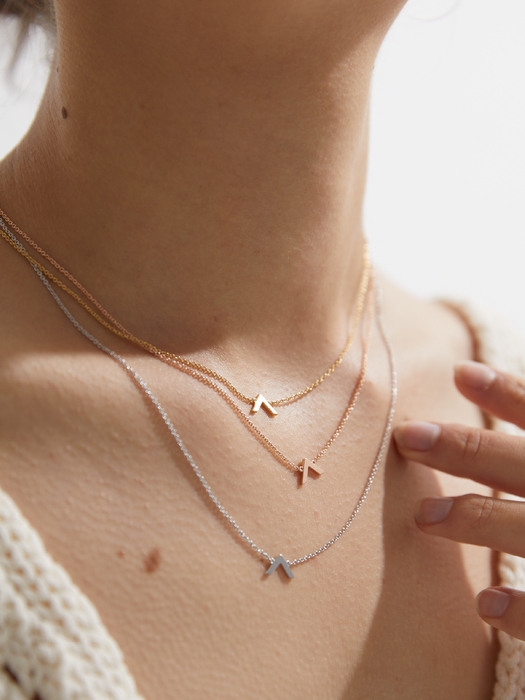 [SILVER 925 SET] Classic Vellamy Necklace + Earring_Rose Gold