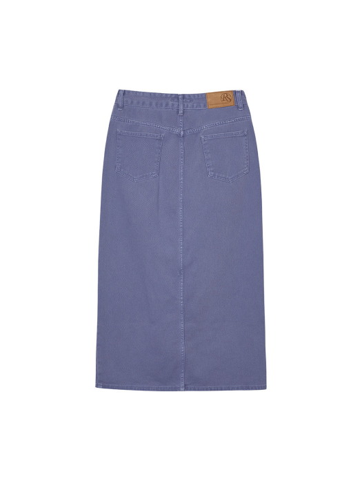 Pintuck Dyeing Denim Skirt in Purple VJ2AS481-82