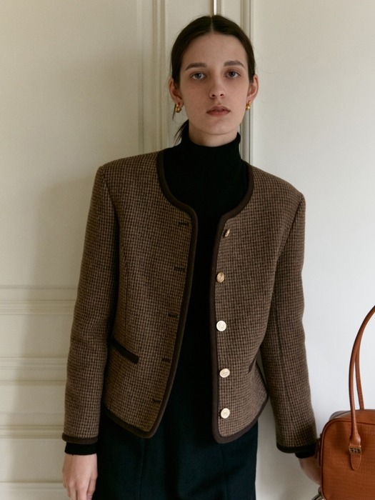 wool blend tweed jacket (2colors)