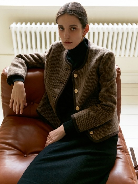 wool blend tweed jacket (2colors)