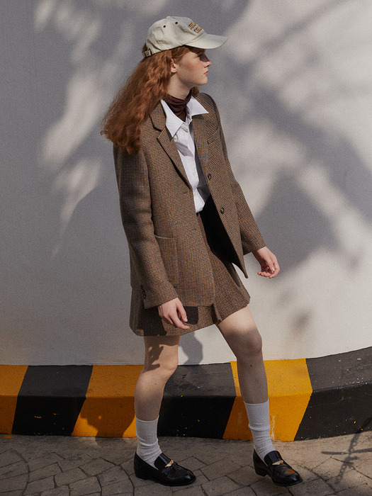 Wool Tailored Jacket + Skirt SET_2color