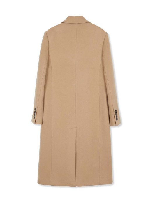 Angora-blend Single Wool Coat in Camel VW2WH010-92