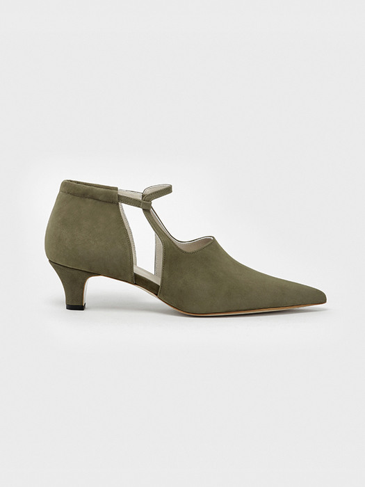 DALOA cut out pumps_khaki nubuck