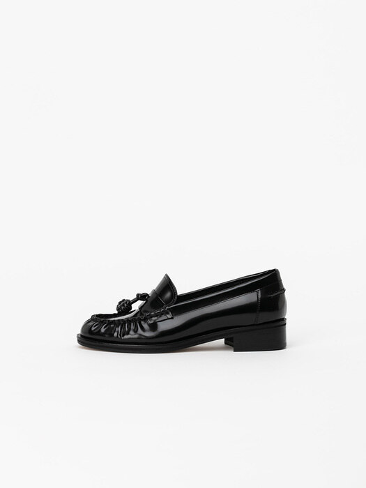 Bourree Knotted Tassel Loafers in Black Box