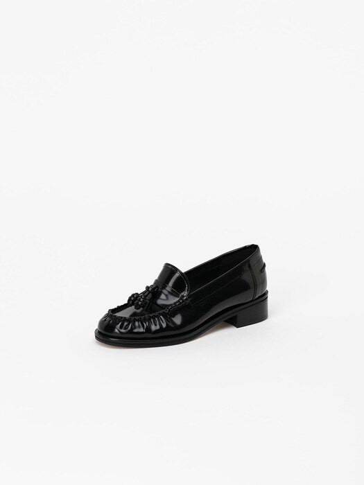 Bourree Knotted Tassel Loafers in Black Box