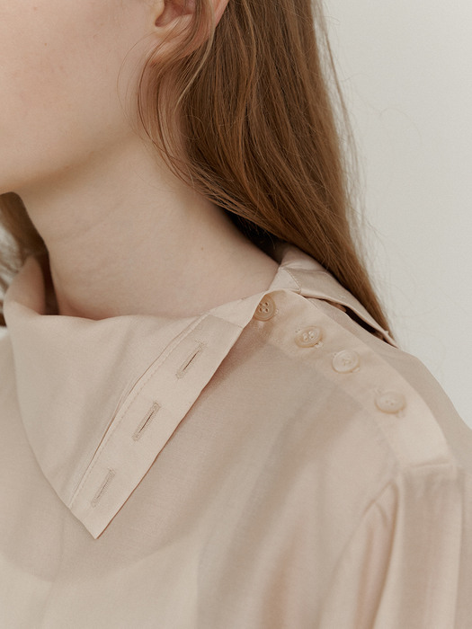 2.13 Sheer blouse (Rosy beige)