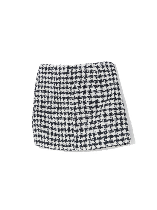 Holiday tweed mini skirt_hound check