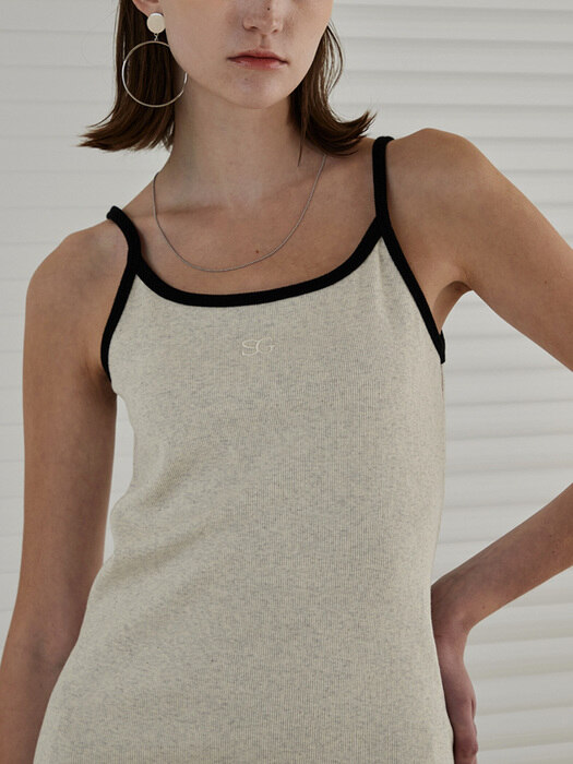 RIBBED LINING LOGO ONE-PIECE_ OATMEAL